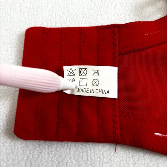 Women's Beaded Red Tank Corset Bra Bralette Spaghetti Strap Bustier Crop Top - Picture 8 of 10